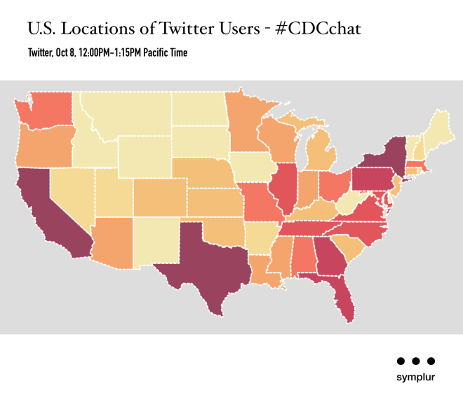 U.S. Locations of Twitter Users - CDCchat