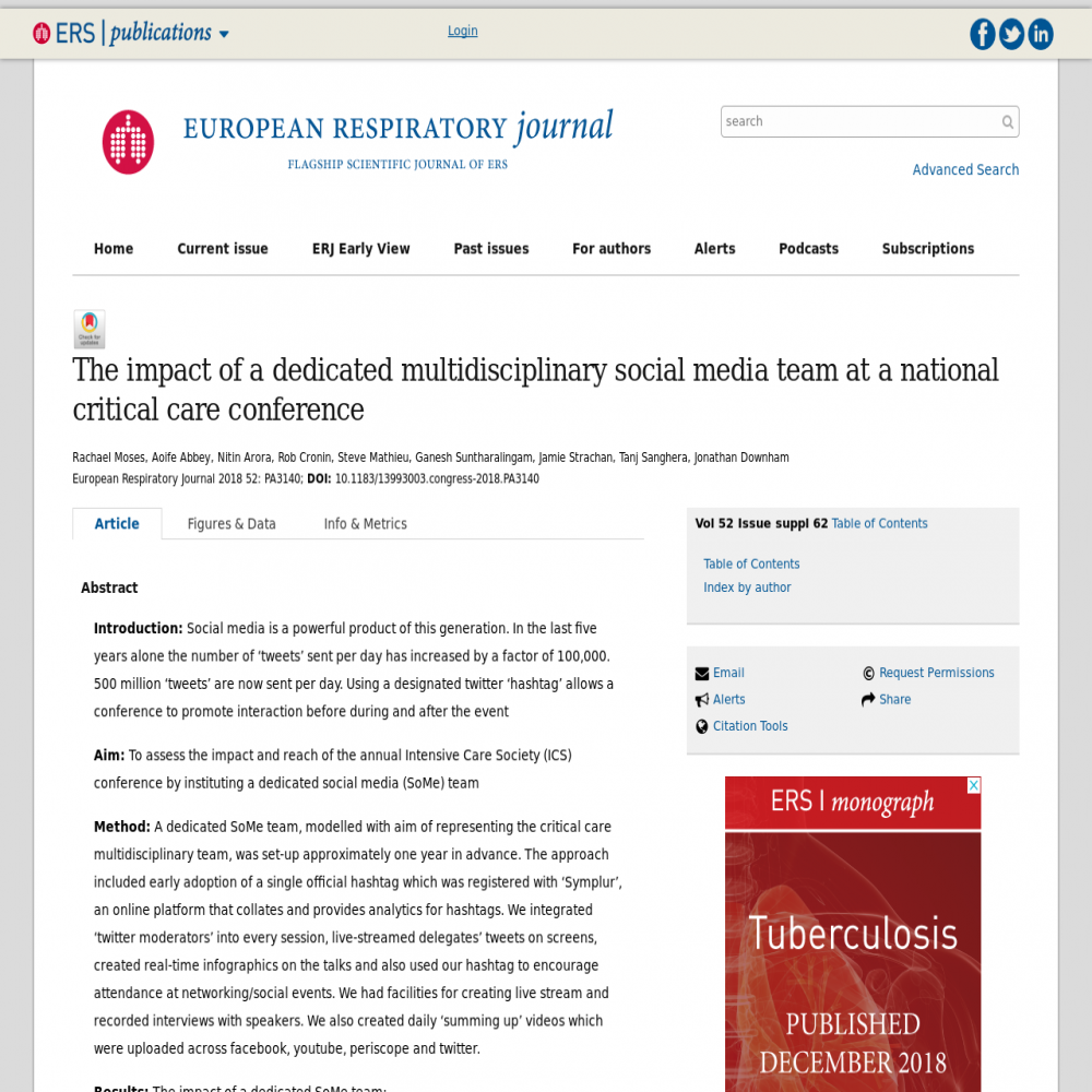 Healthcare social media research published in November 18, 2018