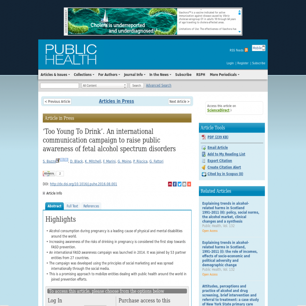 A healthcare social media research article published in Public Health (Elsevier), September 3, 2016
