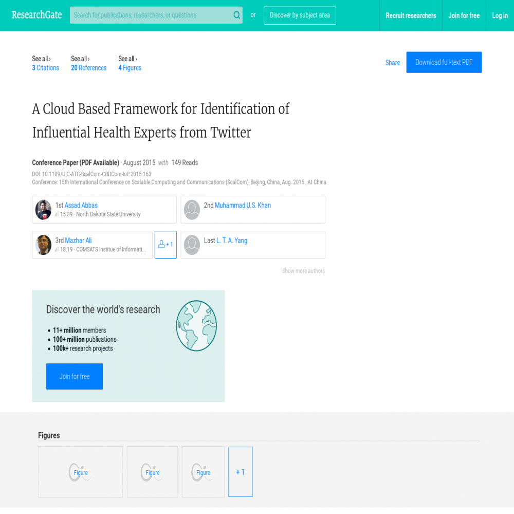 Healthcare social media research published in 2015