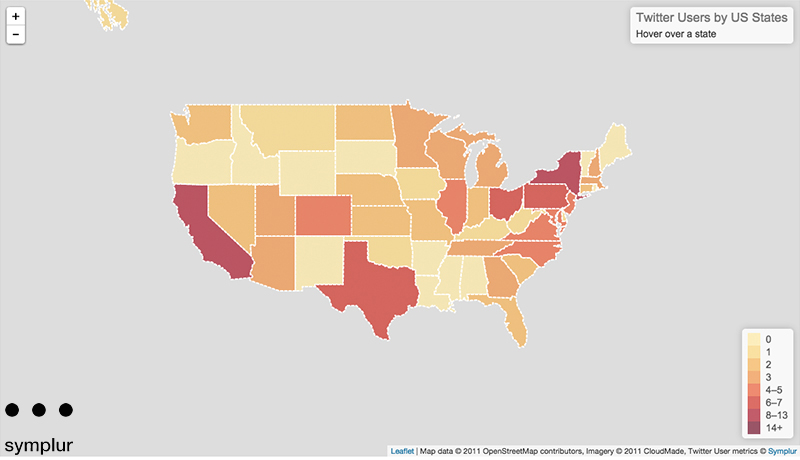 User Locations of #wddchat14 Tweets (US Only)